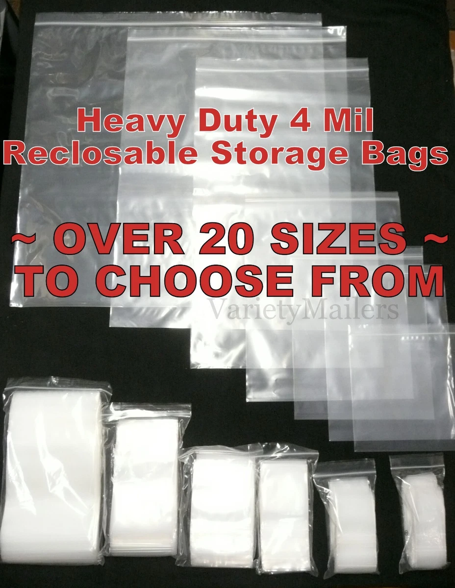 10 Pack Heavy Duty 13 X 18 Resealable 4Mil Thick Plastic Big