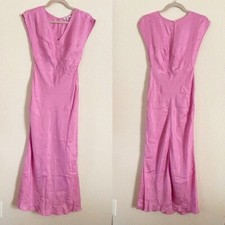 Madewell Women's Size 00 Wide V-Neck Midi Dress in Light Petunia NEW