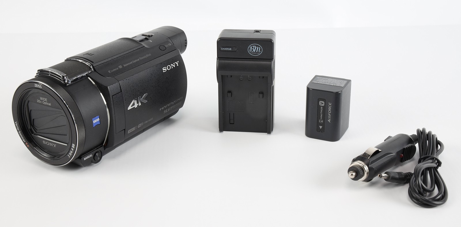 Sony FDR-AX53 4K Ultra HD Handycam Digital Video Camera, Battery and Charger
