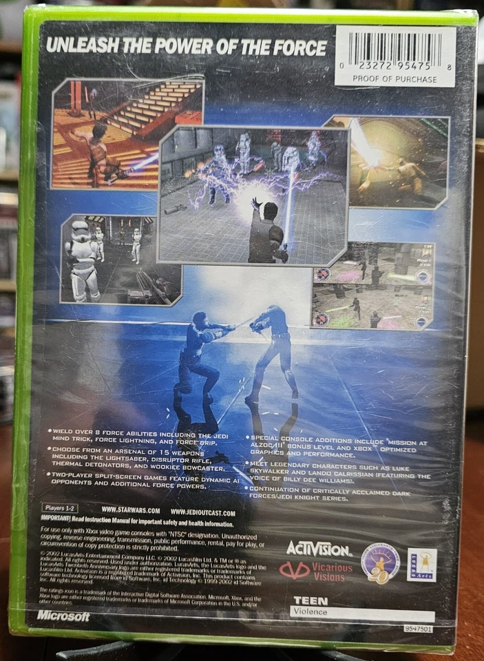 Star Wars: Jedi Knight II Jedi Outcast (Microsoft Xbox, 2002) Brand New Sealed - Image 3 of 4