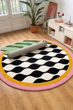 Modern Circle Hand-Tufted Pure Woollen Smooth  Anti-Skid Carpets
