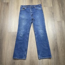 Vintage Levi's 517 Jeans Mens 35x31 Blue Denim Bootcut Made USA Orange Tab 90s