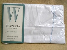 Wamsutta Supercale White Full Flat Sheet / USA / New Sealed