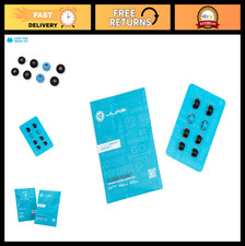 Custom Fit Memory Foam Earbud Tips - 4 Pairs Universal Replacement - Black/Blue