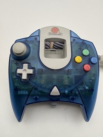 SEGA Dreamcast Controller - Ocean Clear BLUE Atomic HKT-7700 - Tested OEM