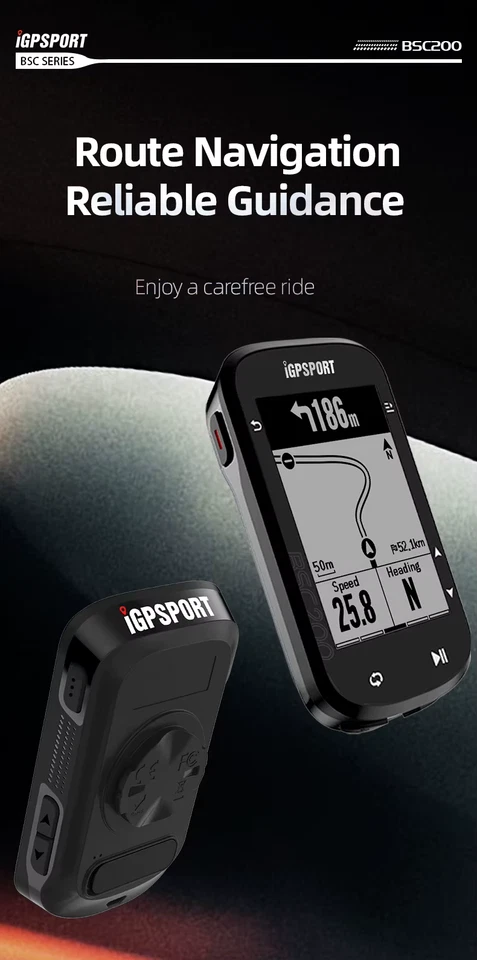 iGPSPORT BSC200 GPS-Fahrradcomputer, kabellose Navigationsroute und Tachometer - Bild 2 von 4