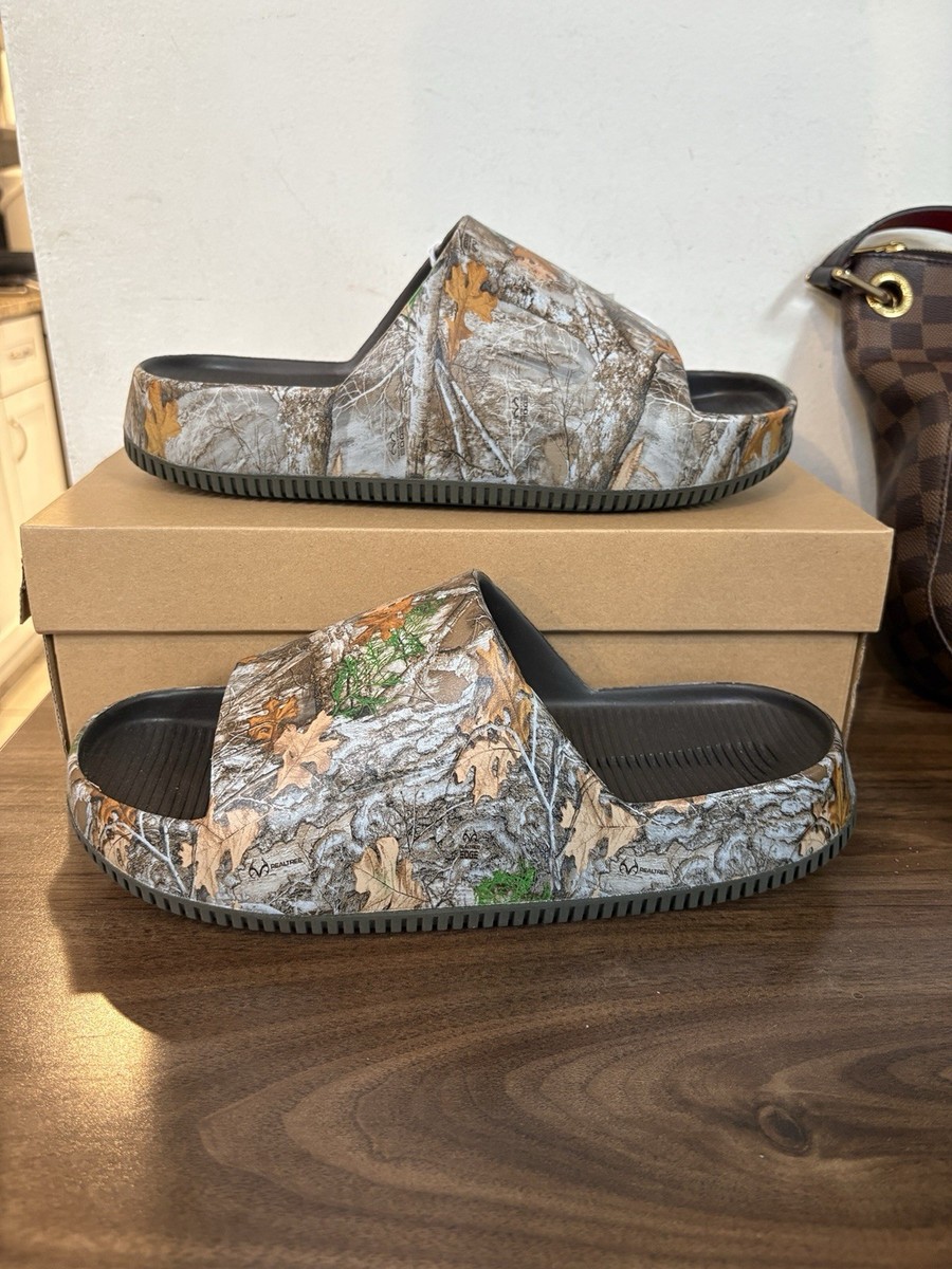 Nike Calm Slide RealTree Edge Camo Brown White Mens 11 M11 W12 FD4116-200 Nike Calm RealTree Men main image 3