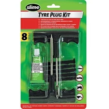 Slime 1034A Medium Tire Plug Repair Kit With Glue 8 Piece Kit