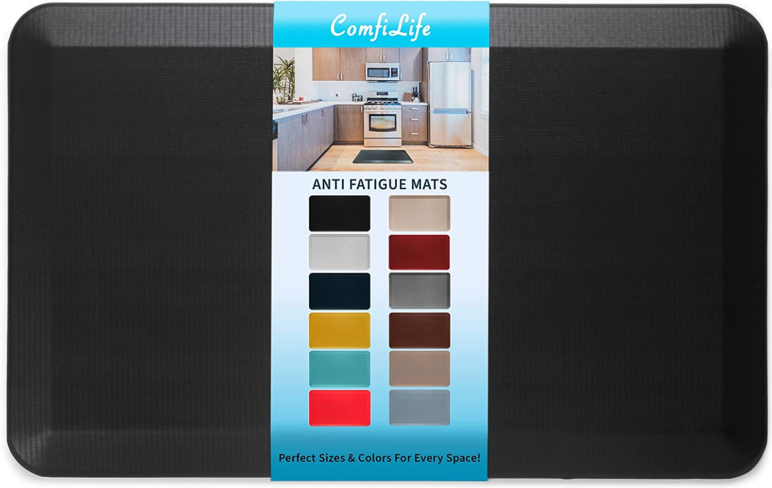 anti Fatigue Floor Mat – 3/4 Inch Thick Kitchen Mats for Floor, Standing Desk Ma