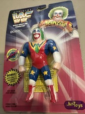 Vintage 1994 WWF  DOINK THE CLOWN Just Toys Bend-Ems Series 1 Auto No Cert 