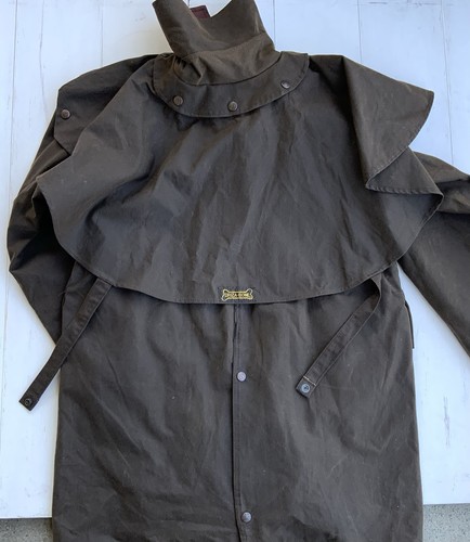 Driza Bone Green Australia Wax Canvas Coat Jacket Size Vintage XS 3 - Picture 2 of 6