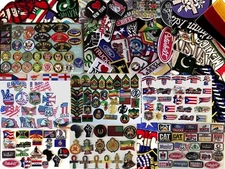 20 Pcs/lot Random Mix High quality Sew-on Iron-on Embroidered Patches (Auction)