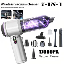 120W 17000PA Cordless Handheld Vacuum Cleaner Blower Car & Home Wet Dry Duster