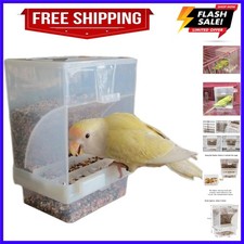 Automatic Bird Feeder No Mess Pet Feeder Seed Food Container Perch Cage Acces...