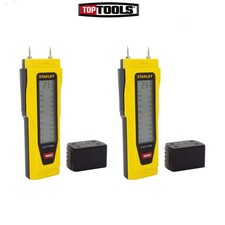 Stanley 0-77-030 Moisture Meter + Two Detection Pins and LCD Screen - Pack of 2