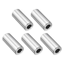 5Pcs Stainless Steel Spacer 1/4" Bore x 1/2" OD x 1-1/4" Length