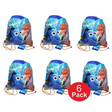 6x Disney Finding Dory Nemo Cinch Backpack Birthday Party Favor Goodie Gift Bags