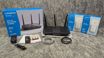 Linksys EA7200 Max-Stream Dual-Band AC1750 Wi-Fi 5 Router + RE6300 WiFi Extender