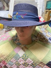 Greg Norman Signature Shark Straw Hat - Navy ...