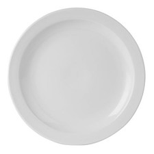 Simply Narrow Rim White Plates Multi Size Vitrified Porcelain Tableware Set 4/6