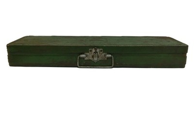 Climax Fold-A-Tray Metal Tackle Box Green Vintage