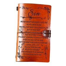Gifts for Son Leather Journal, to My Son Gifts 140 Page Refillable Son Brown 