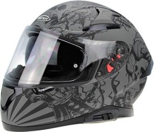 Viper RSV95 - Casco moto grigio teschio opaco