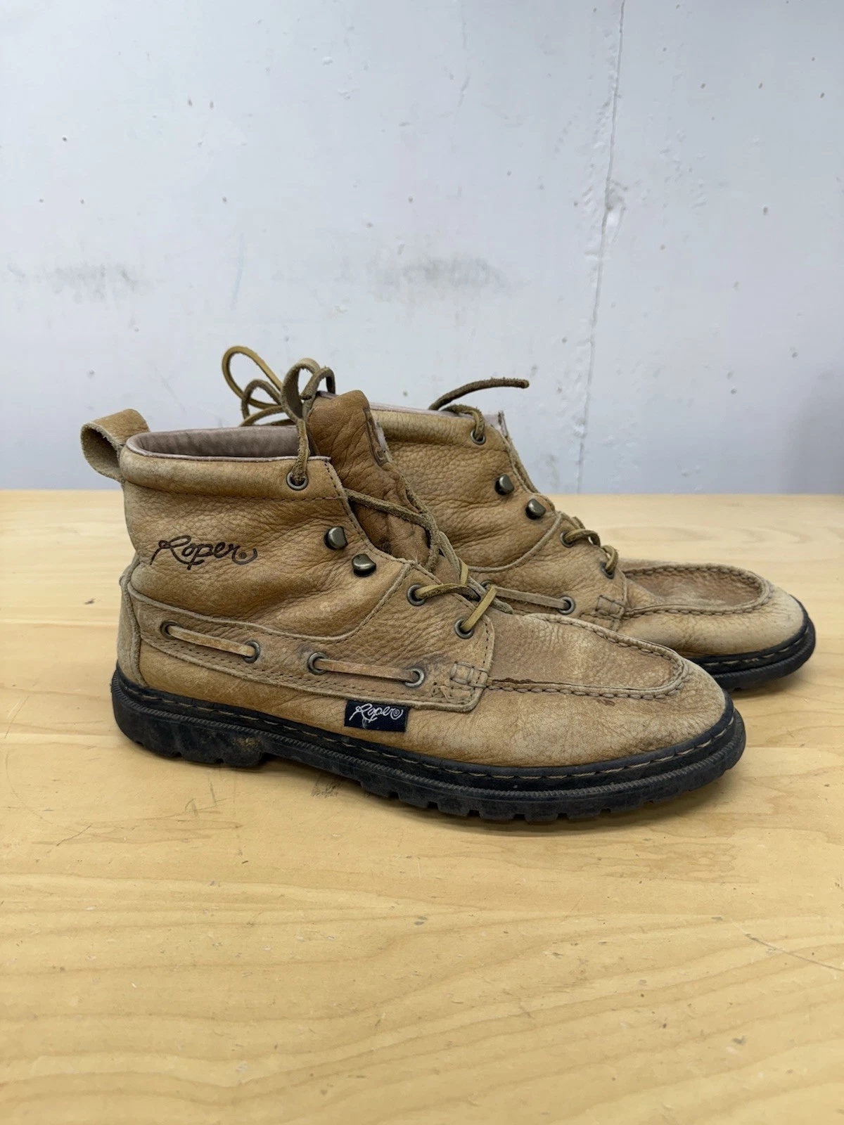 Roper Hiking Boots Men’s Size 11 Trail Leather Rubber Sole Style 20707800