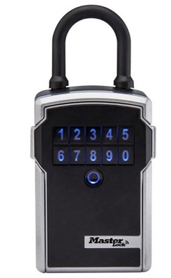 Masterlock Portable Bluetooth Lock Box for Keys, Metal, 3-1/4 in-7-13/64 5440EC