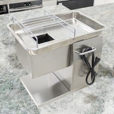 110V 3mm Blade Meat Cutting Machine Stainless Meat Slicer Meat Cutter 200kg/h