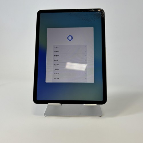 Apple iPad Pro 11 (2nd Gen.) Space Gray 128GB WiFi - Cracked Screen - Picture 2 of 11