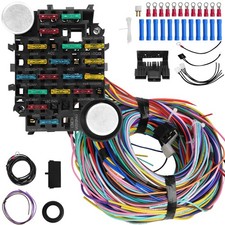 Universal 21 Circuit Wiring Harness Kit Extra Long Wire Standard Color Fuses Universal 21 Circuit Wiring Harness Kit Extra Long Wire Standard Color Fuses