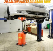 20 Gal Portable Waste Oil Drain Tank With Lift Pan Oil Drain Container Wwheel 20 Gal Portable Waste Oil Drain Tank With Lift Pan Oil Drain Container Wwheel