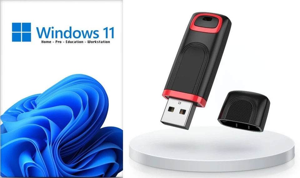 MARKENLOS Chiavetta USB Boot per Windows 11 Home Pro Riparazione Nuova Installazione