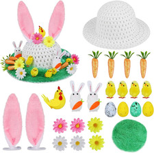 Kit per Creare Il Proprio Cofano Pasquale, Set Di Decorazioni per Cappelli Pasqu