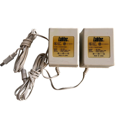 Vintage Lot 2 Labtec Power Supply Plug AC Adapter Model AD-800 9 VDC 1A Class 2