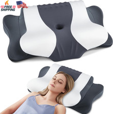 Cervical Neck Pain Relief Memory Foam Orthopedic Pillow Dark Grey