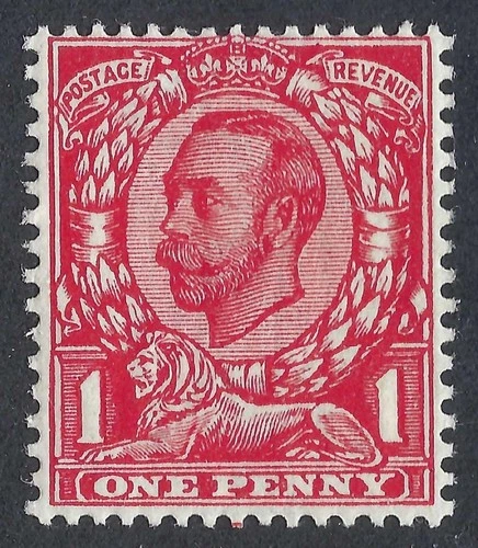 KGV sg345 1d scarlet - U/M