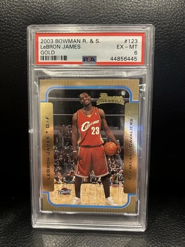 LeBron James Rookie Card - 2003 Bowman Gold - PSA 6