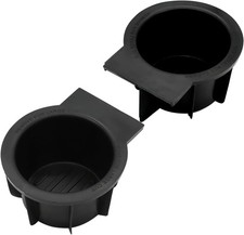 1Pair Front Console Cup Holder Insert Compatible with Ford F150 with Flow Throug