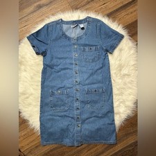 Vintage Denim Button Up Dress