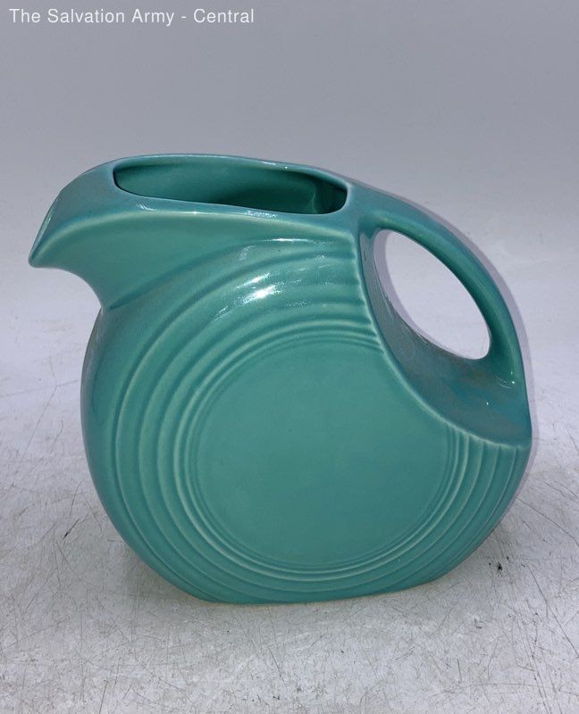Fiesta Turquoise Blue Ceramic Dinnerware Handle Water Pitcher