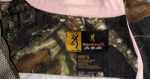 Browning for Her Womens XL Shirt Mossy Oak Breakup Camo Hunting Long Sleeves - Picture 6 of 11