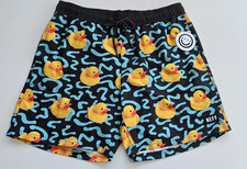 NEFF Men's M Vollley Elastic Waist Rubber Duck Board Short Swim Trunks Shorts