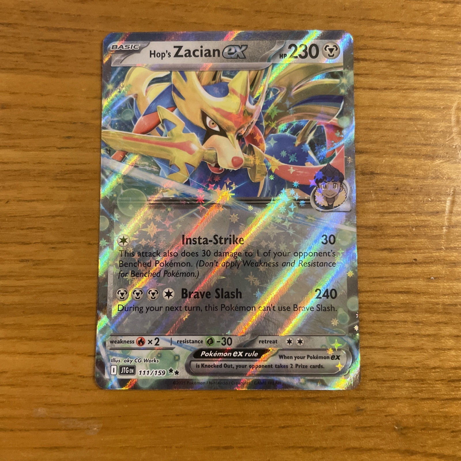 Hop's Zacian ex – 111/159 – Journey Together – NM/M