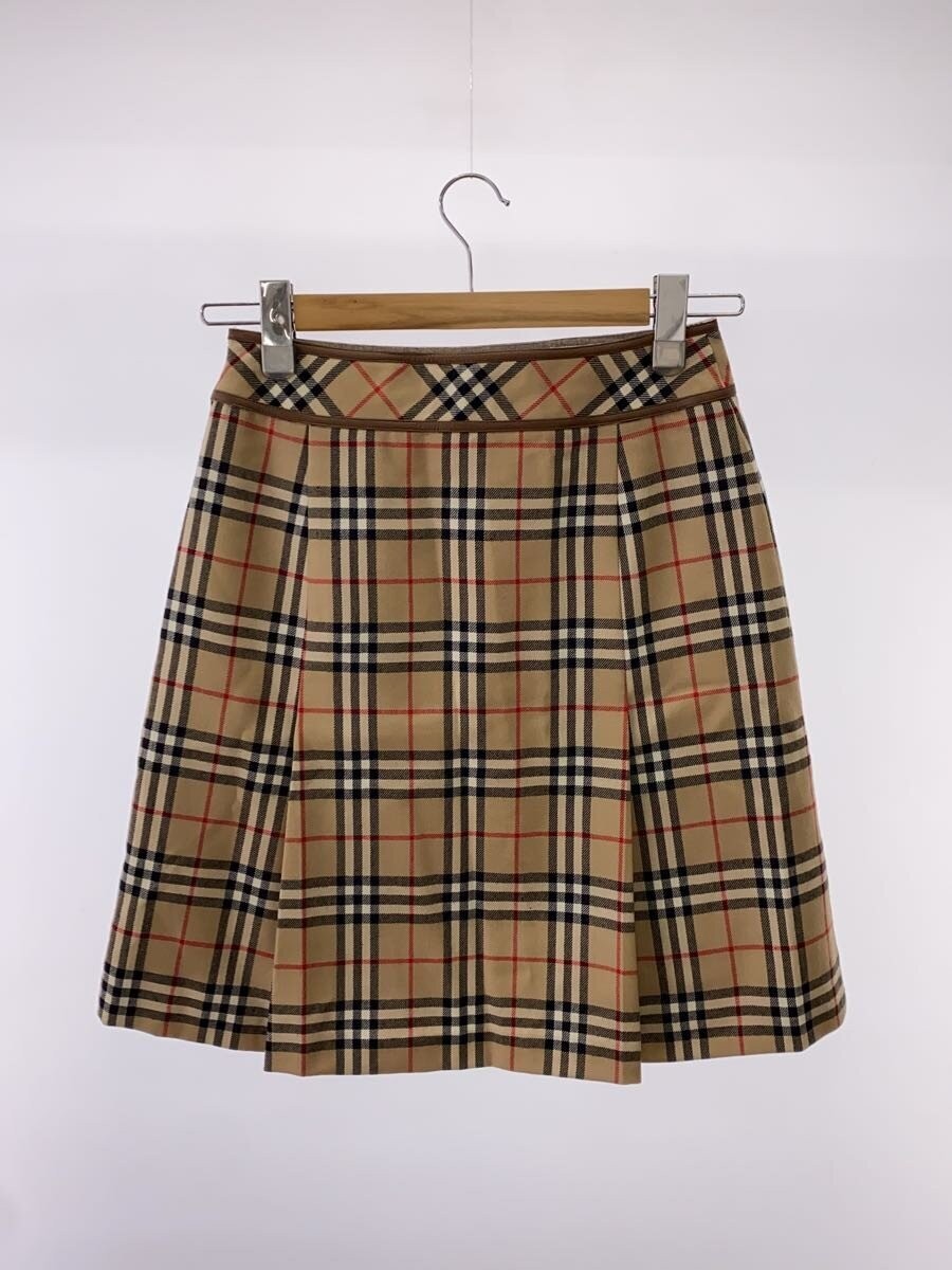 BURBERRY BLUE LABEL Skirt, Size 38, Wool, BEG Check, FLF55-626 thumbnail 2