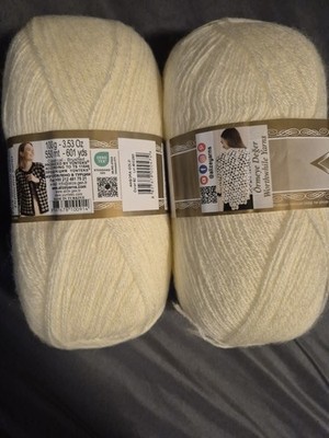 2 Alize Angora Gold yarn, a popular brushed acrylic and wool blend