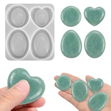 Jeffdad Thumb Worry Stone Resin Molds, Pocket Stones Resin Molds
