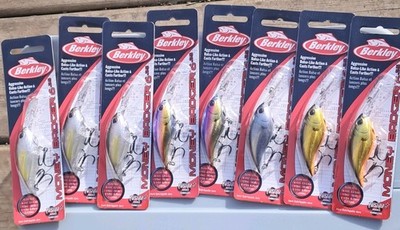 Berkley Money Badger 6.25 Crankbait lot x8 Multicolor 1/3 oz 2.5'' Walleye Bass. 