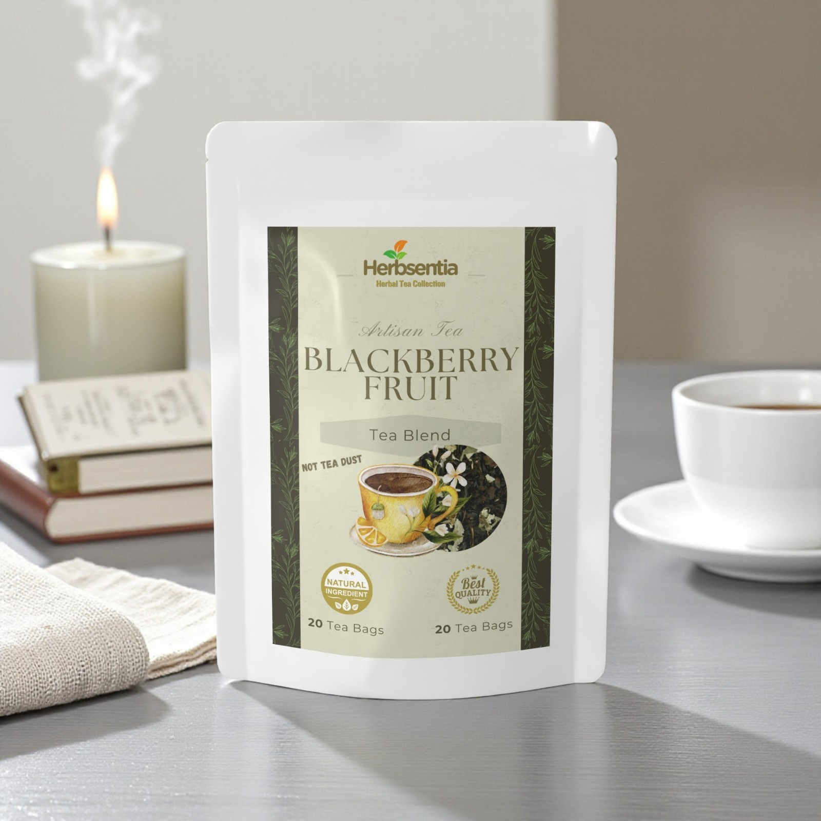 Blackberry Fruit Black Tea | 20 Tea Bags | Naturally Flavored